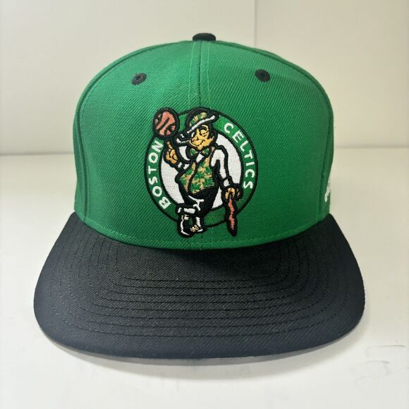 Boston Celtics Adidas Hat SnapBack Flat Brim Adjustable Lucky The Leprechaun NBA - Picture 1 of 10